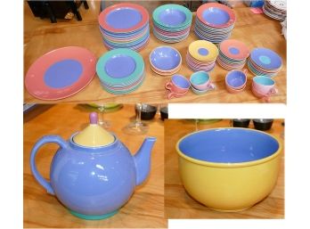 Large Lot Of Lindt-Stymeist Colorways Dinnerware - Over 85 Pieces - In Very Good Condition