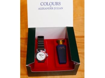 Alexander Julian Colors Gift Box Set - Watch & Bottle Of Cologne