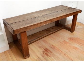 Large Rustic Solid Wood Work Bench / Desk
