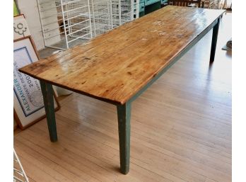 Large Antique French Canadian Painted Dining Table From Monique Shay