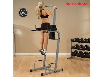 Body-Solid Powerline Vertical Knee Raise Dip Push-Up Chin-Up Gym Machine