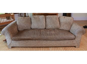 Custom Sofa With Alexander Julian Chenille Fabric & Down/Feather Cushions