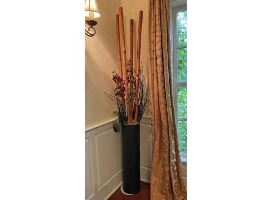 Decorative Bamboo In Tall Planter - 80' Tall