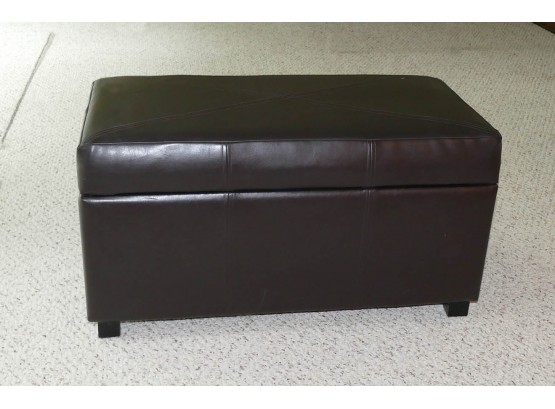 Boned Leather Storage Ottoman For Target