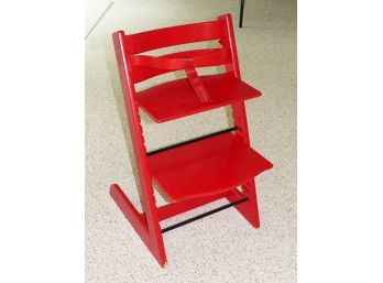 Stokke Tripp Trapp Child's Chair In Red - Original Cost $250