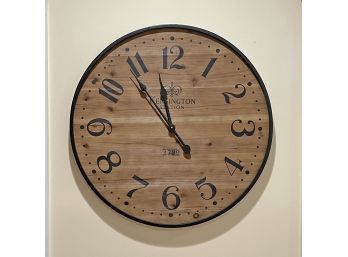 26' Wood Wall Clock With Pine Finish