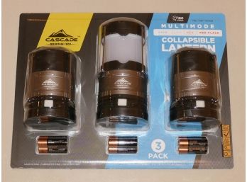 Cascade Mountain Tech Collapsible Lanterns - 3 Pack - NEW