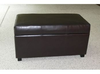 Boned Leather Storage Ottoman For Target