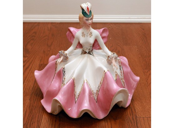 Vintage European Porcelain Figurine - Girl In Dress