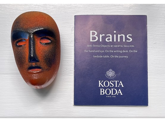 Bertil Vallien's Brain Sculpture Series Art Glass For Kosta Boda - Cesare - Signed