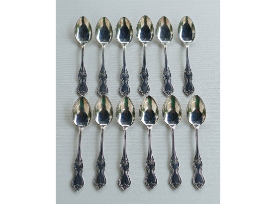 Set Of 12 Vintage C. G. Hallberg Demitasse Sweden Silver Spoons - Sterling Silver (.925)