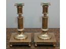 Pair Of Vintage Model 38 Brass Candlesticks From Gusums Bruk