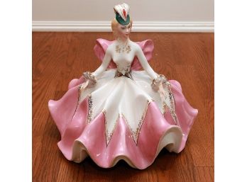 Vintage European Porcelain Figurine - Girl In Dress