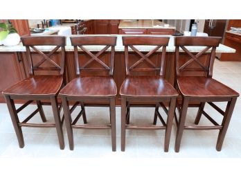 Set Of 4 Pottery Barn Aaron Counter Height Stools - Cost $399/Each ($1596)