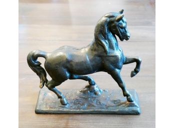 Vintage Bronze Cast Horse Sculpture