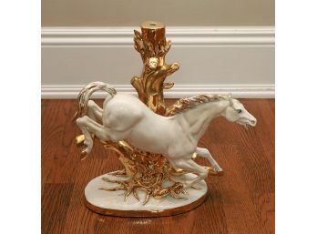 Vintage 1950's Sicas Sesto Fiorentino Italy - Porcelain Horse Table Lamp Base
