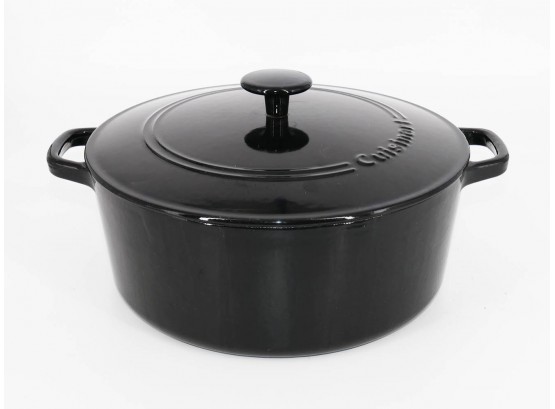 Cuisinart 7QT Enameled Cast Iron Casserole Dish In Black - Excellent