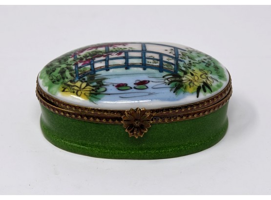 Limoges France Claude Monet Foundation Hand-Painted Trinket Box