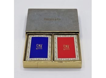 Vintage Two Pack Set Of Tiffany & Co Playing Cards - 1970's