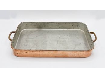 French Copper Shallow Roasting / Lasagna Pan
