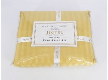 New In Package - King Size Cotton Bed Sheet Set - 380 Thread Count / 1cm Dobby Stripe