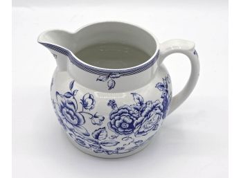 Spode Clifton Pattern Porcelain Milk Jug / Pitcher - Blue & White - 4.25'h