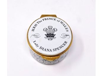 Toye Kenning & Spencer Enamels Trinket Box - Royal Wedding / Lady Diana Spencer