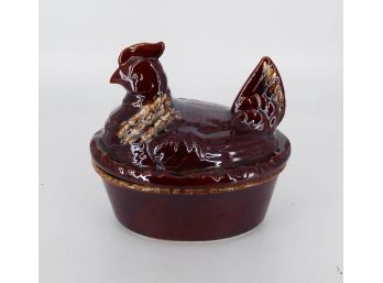 Vintage Hull Pottery Chicken Lid 2QT Covered Casserole