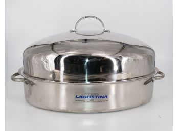 Large Coranco Lagostina Stainless Steel Covered Roaster