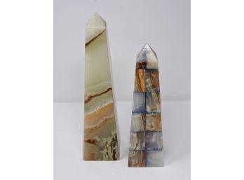 Pair Of Onyx Obelisks