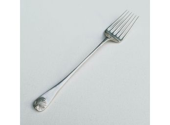 Williamsburg By Stieff Sterling Silver Cold Meat Fork - 6-Tine / 10' - Shell Pattern