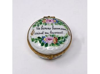 Vintage Madam France Hand-Painted Trinket Box