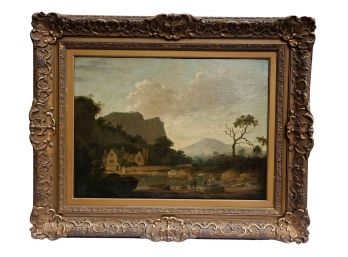 19th C. Oil On Canvas Landscape Painting - Signed N. Fielding