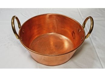 Hammered Copper Handled Bowl