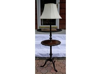 Vintage Combination Floor Lamp Side Table Combination