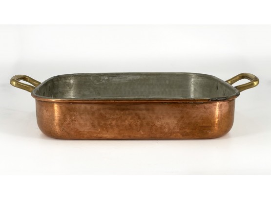 Copper Lasagna Pan With Handles - Made In Italy