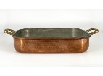 Copper Lasagna Pan With Handles - Made In Italy