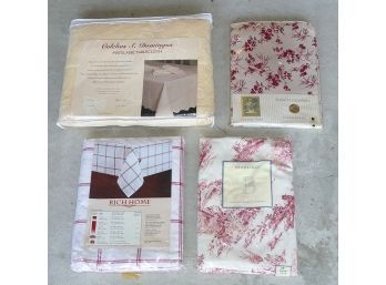 New In Packaging - 4 Different Table Cloths - Round & Rectangular