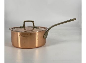 Vintage Copper Sauce Pan With Lid