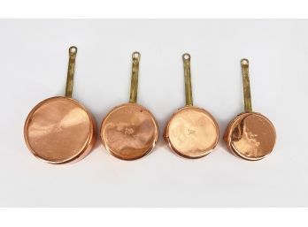 Set Of 4 Copper Measuring Cups