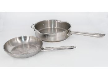 2 Stainless Steel Frying/Saute Pans - Imperial And Tramontina