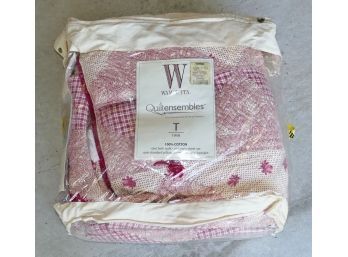 New In Package - Wamsutta Complete Bed Set - Twin - Quilt, Sheets, Pillowcases, And Skirt