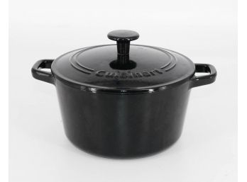 Cuisinart 3QT Enameled Cast Iron Dutch Oven/Casserole Dish In Black - Excellent