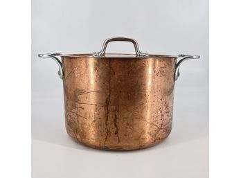 All-Clad Copper Pot With Handles & Lid