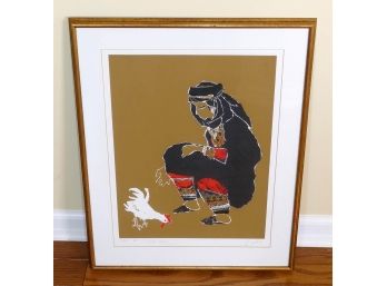 Judith (Yehudit) Yellin Signed Serigraph - Rooster