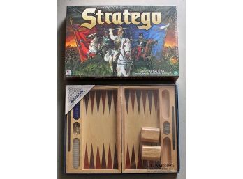 Stratego & The Classic Collection Backgammon Wood Set - Both Sealed