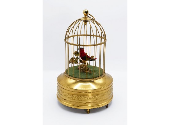 Vintage German Mechanical Singing Bird Cage Automation - Great Working Condition
