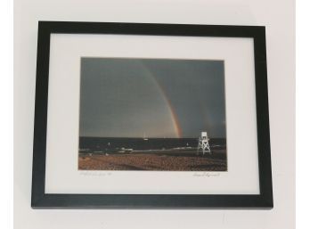 Signed Photograph - Rainbow From Penfield Beach (Fairfield,CT)