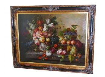 Large Original Still Life Painting - Oil On Canvas - Signed Miller