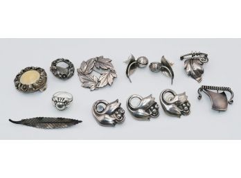Vintage Danish Sterling Silver Jewelry Lot